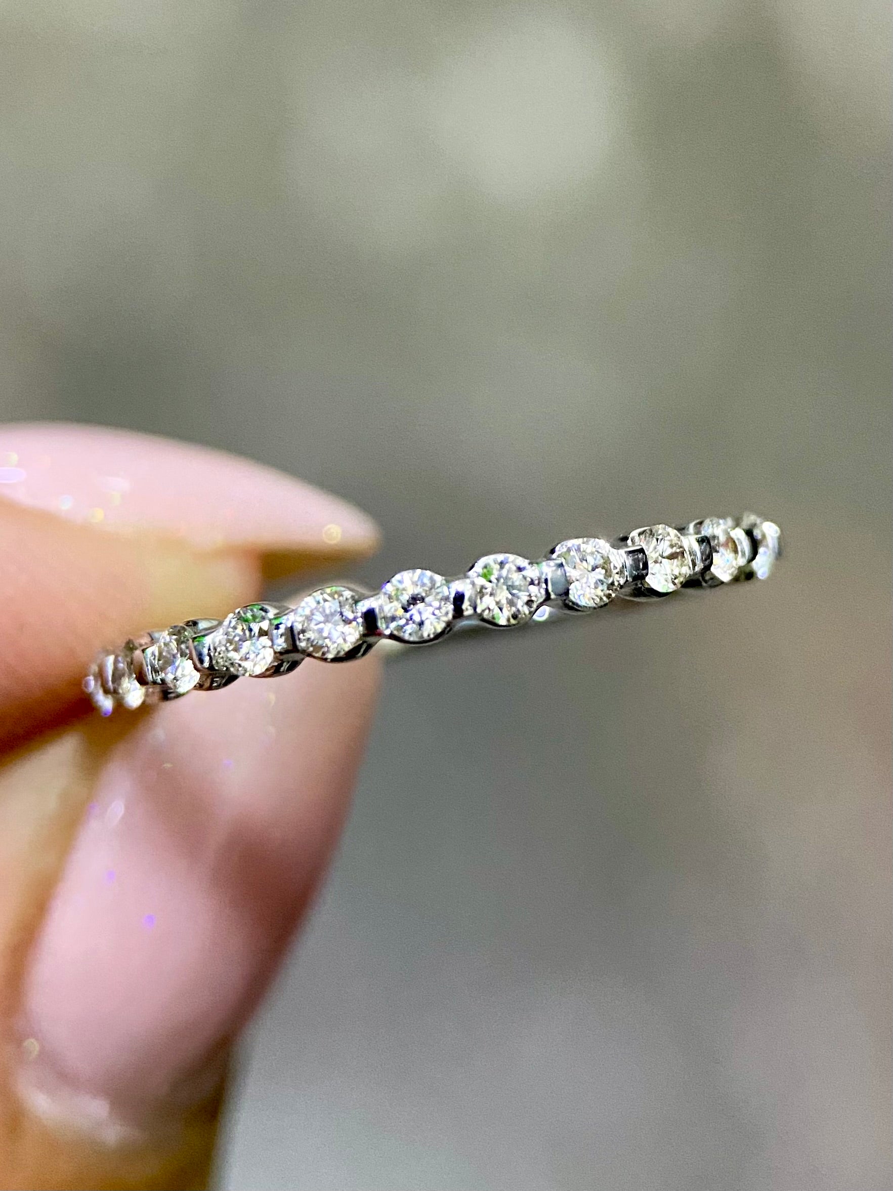 Churumbela Diamantes 0.35ct Oro 14k Blanco.            OF2365