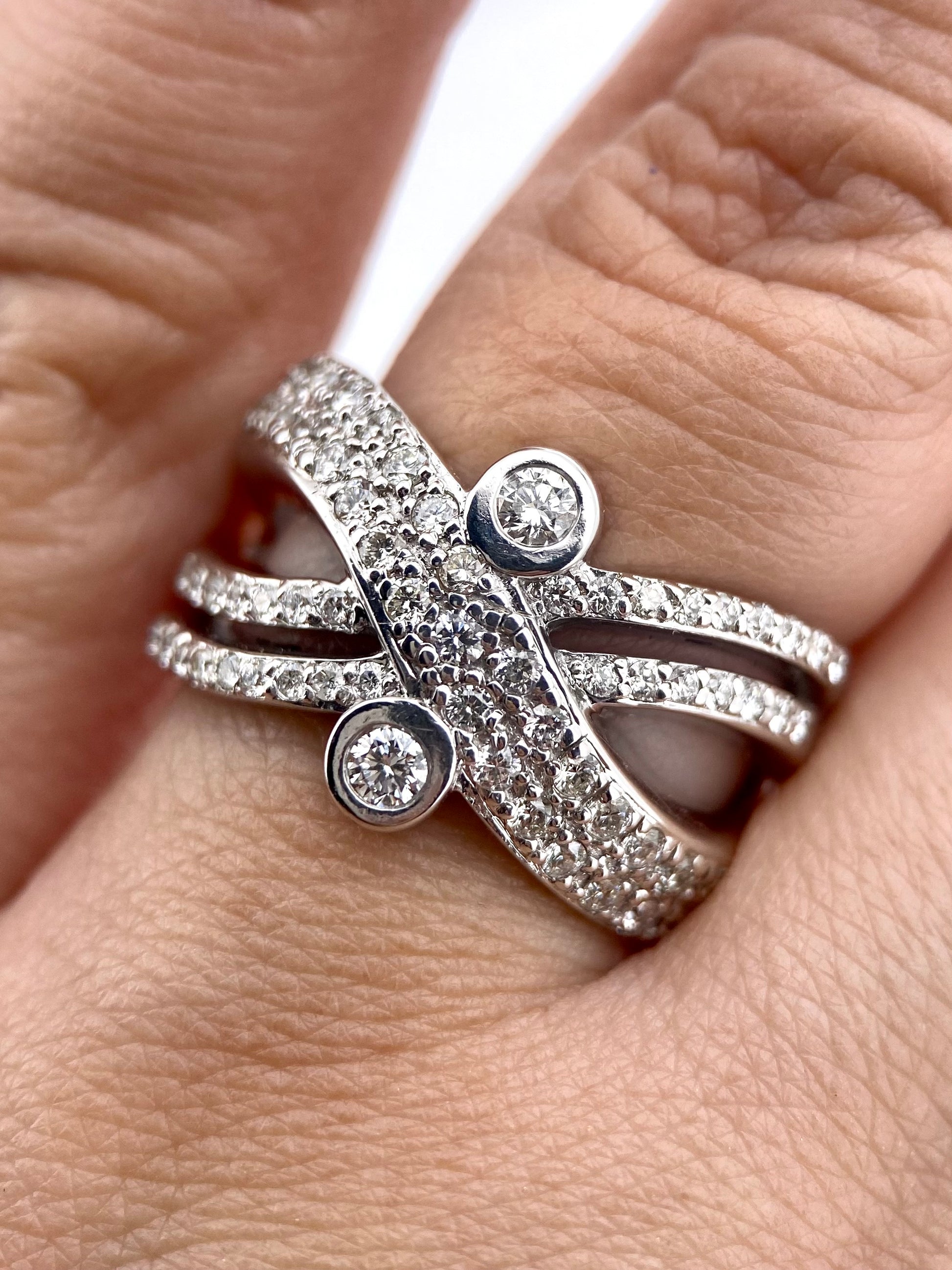 Oro Blanco 14k  1.03ct de Diamante Natural.                                                  Anillo Compromiso OF2328