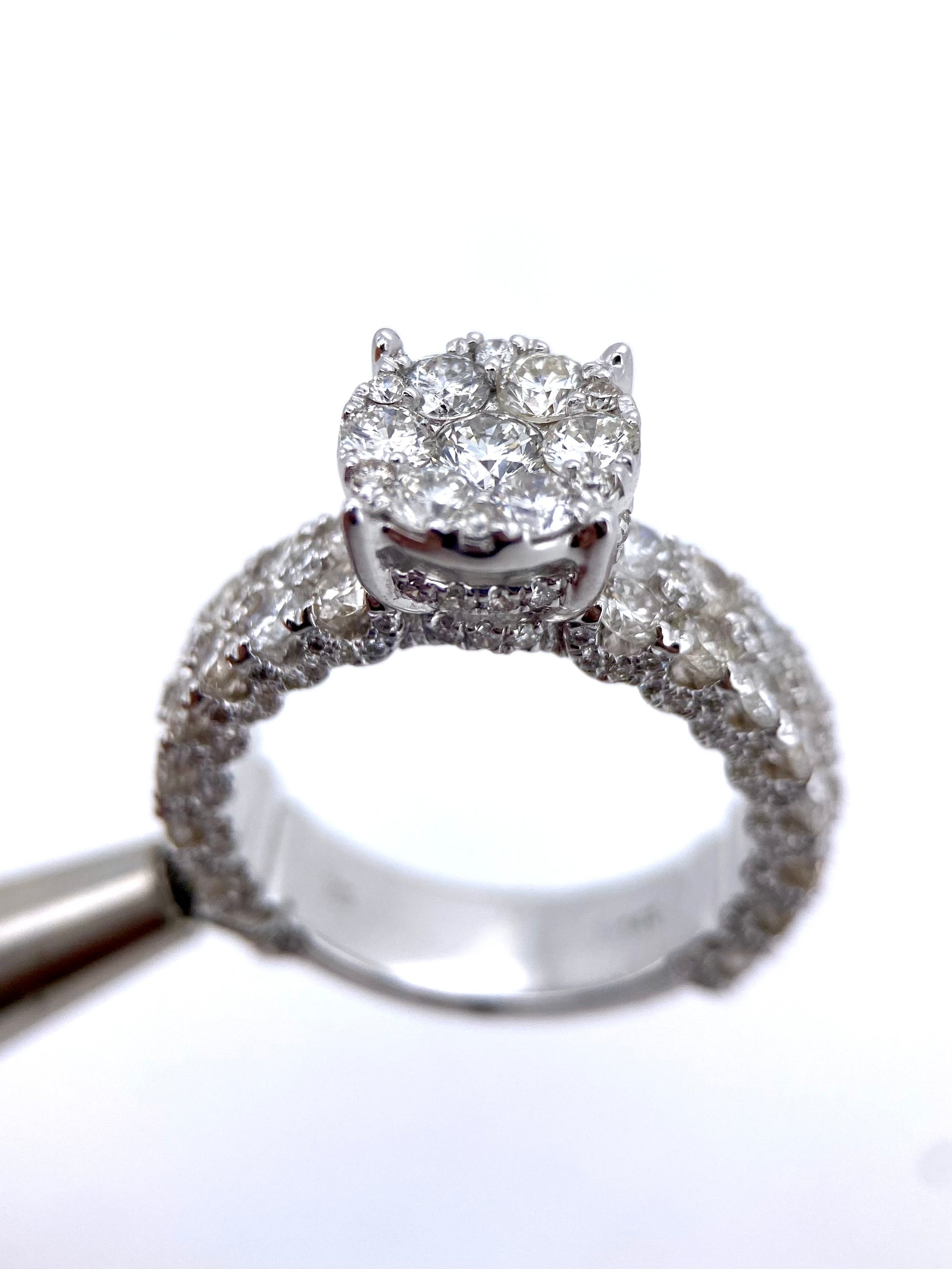 Oro Blanco 14k Redondo 3.65ct                               Anillo OF2379
