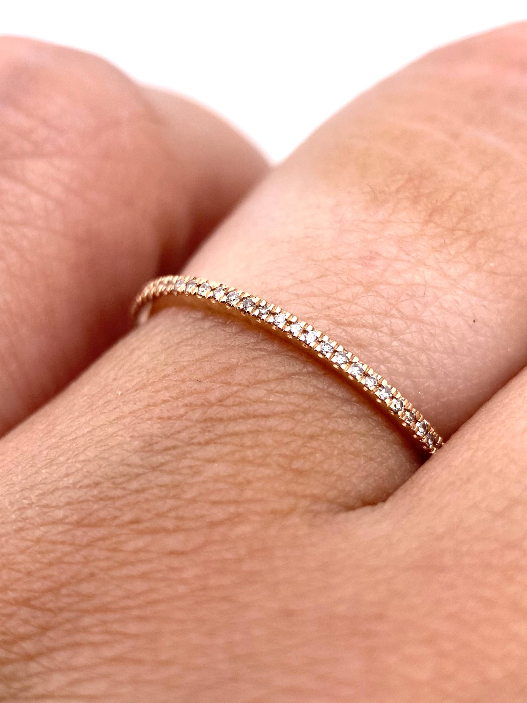 Churumbela Infinita 0.15ct Oro 14k Rosa.            OF2357