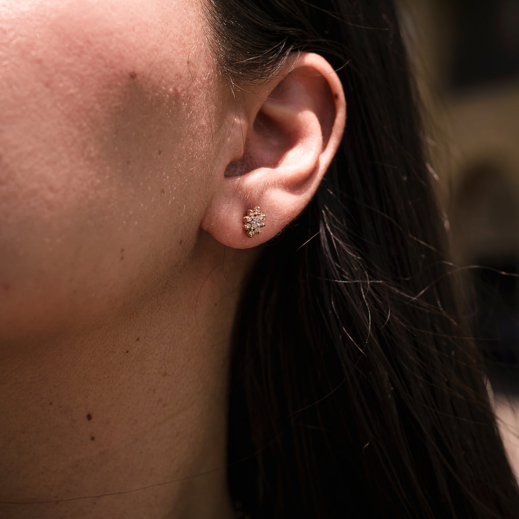 Broquel 0.25ct Oro 14k Rosa