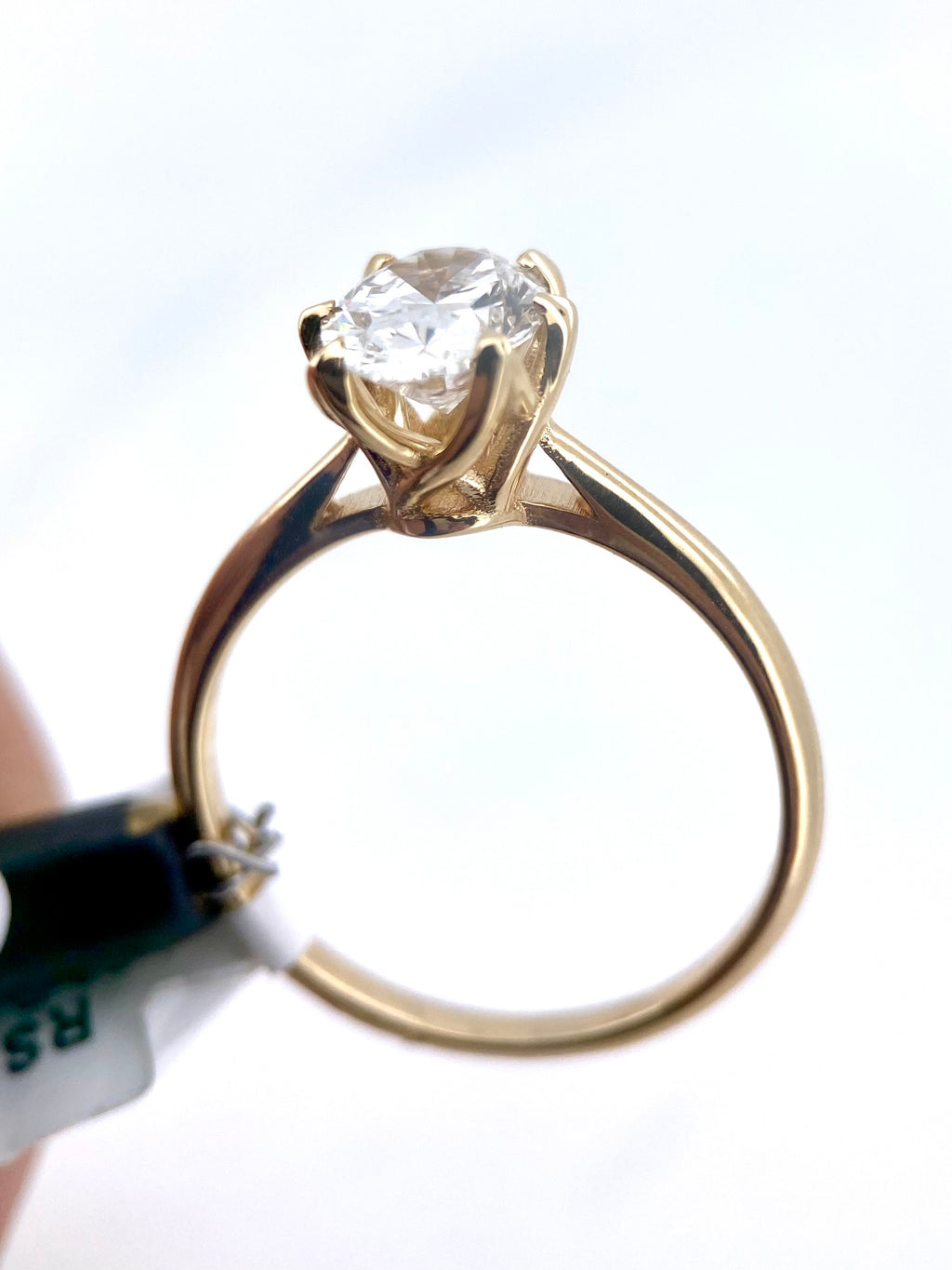 Diamante Laboratorio IGI Oval 2.00ct Oro 14k Amarillo-Anillo de Compromiso