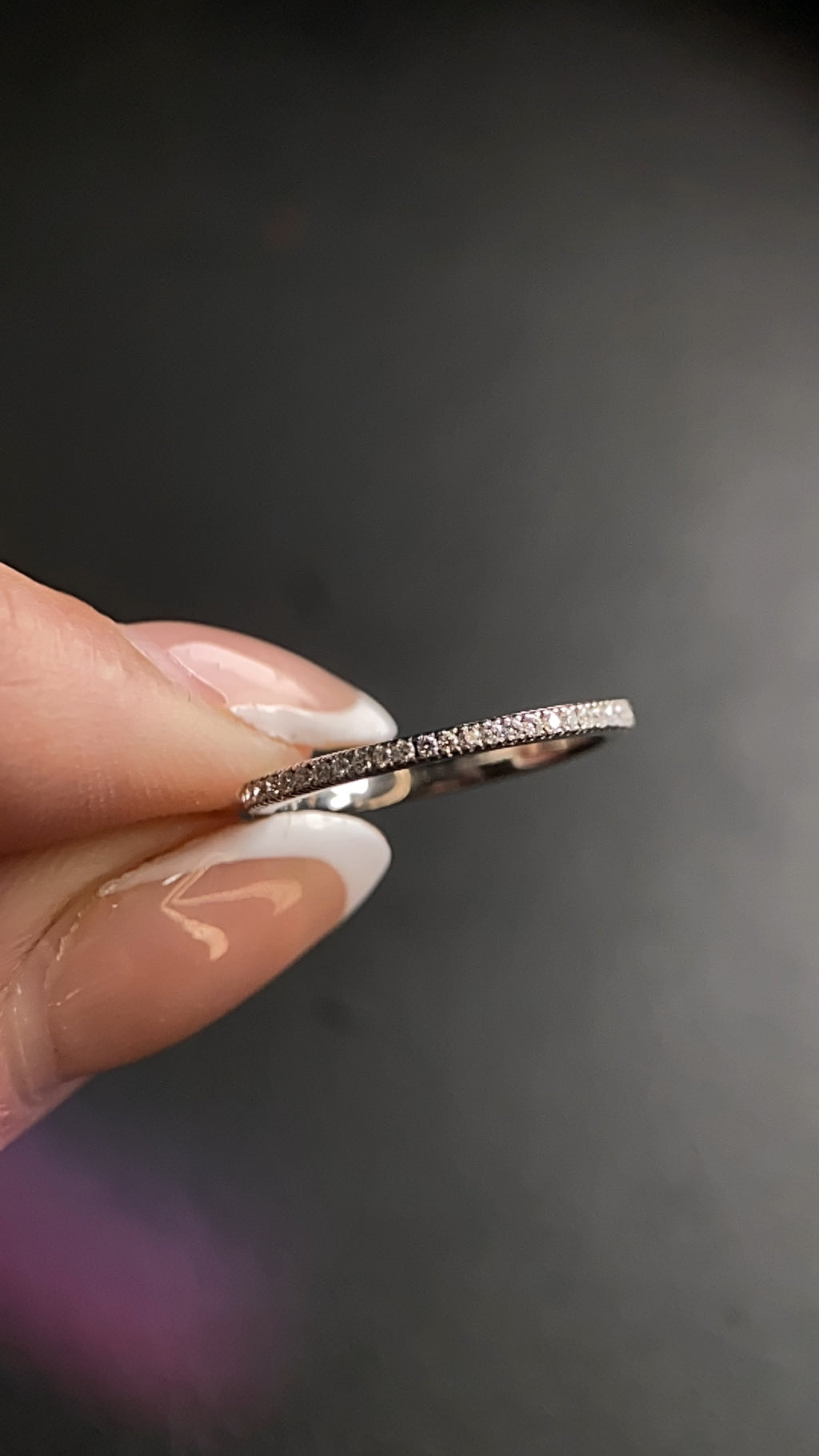 Churumbela Redonda 0.21ct Oro 14k Blanco.            OF2314