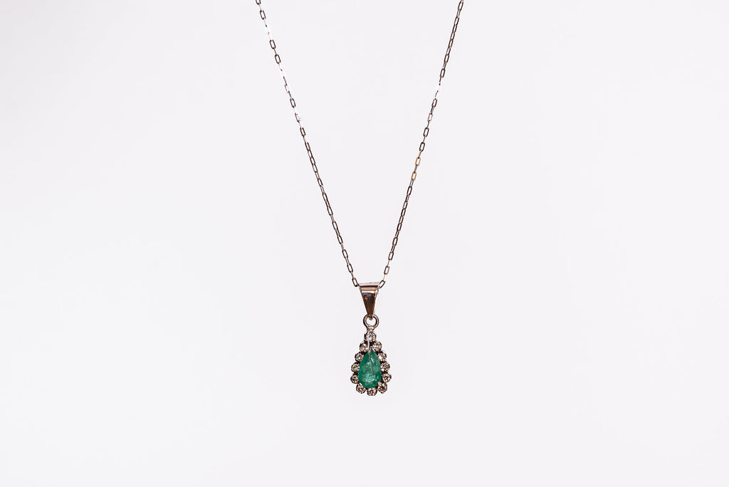 Dije de Diamante 1.00E +0.15ct Oro 14k Blanco