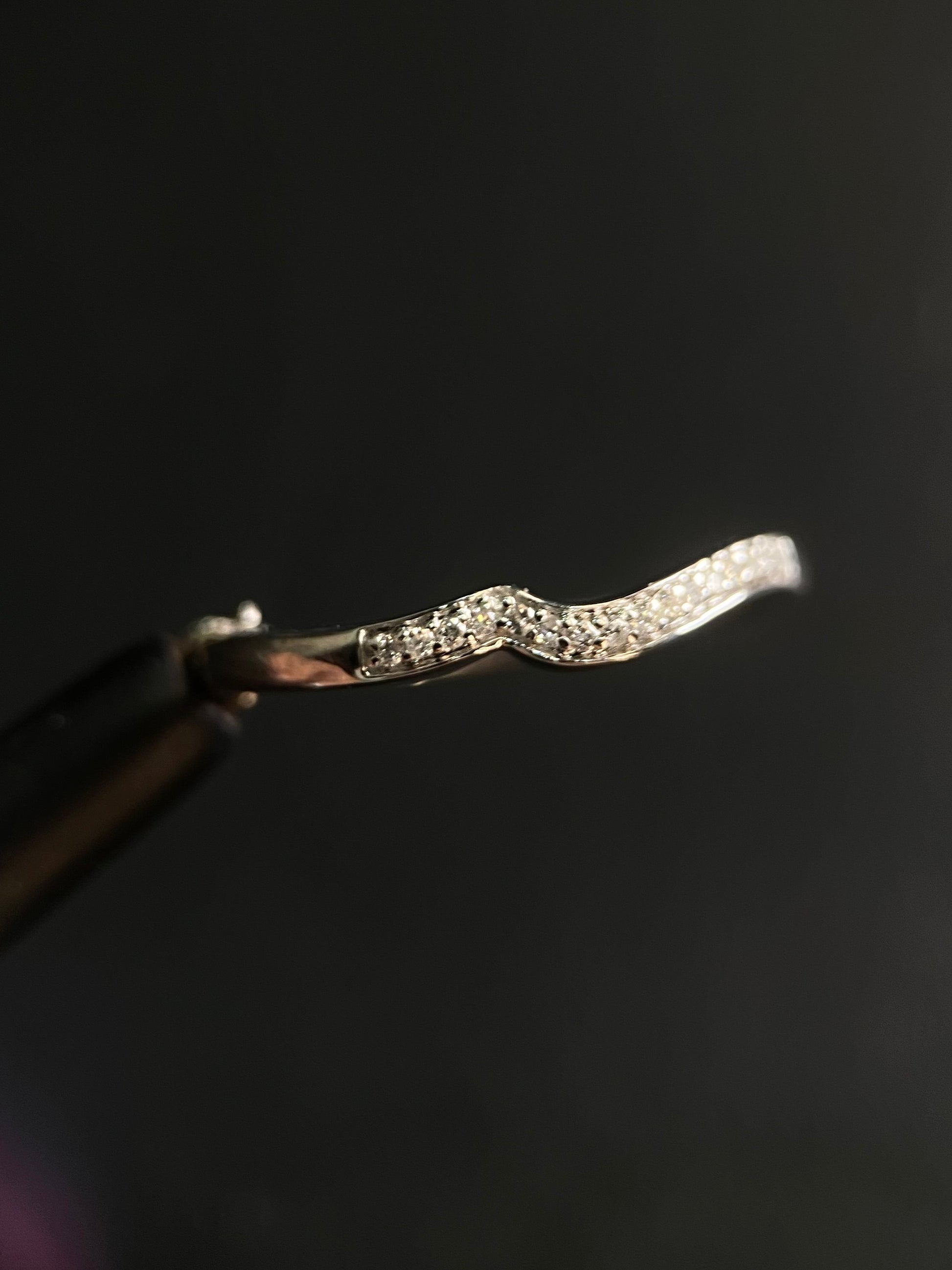 Churumbela Redonda 0.10ct Oro 14k Blanca.            OF2323