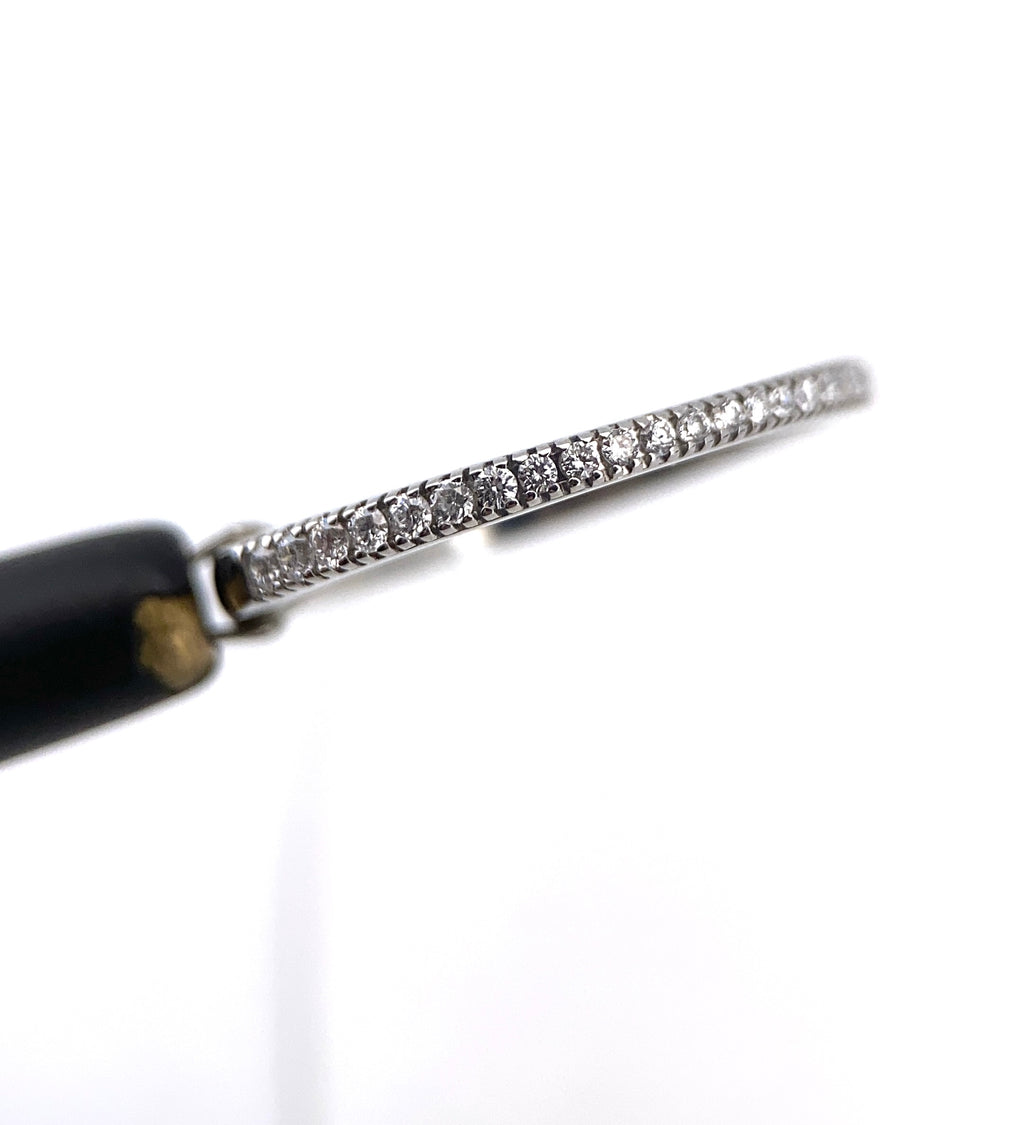 Churumbela Redonda 0.21ct Oro 14k Blanco.            OF2314