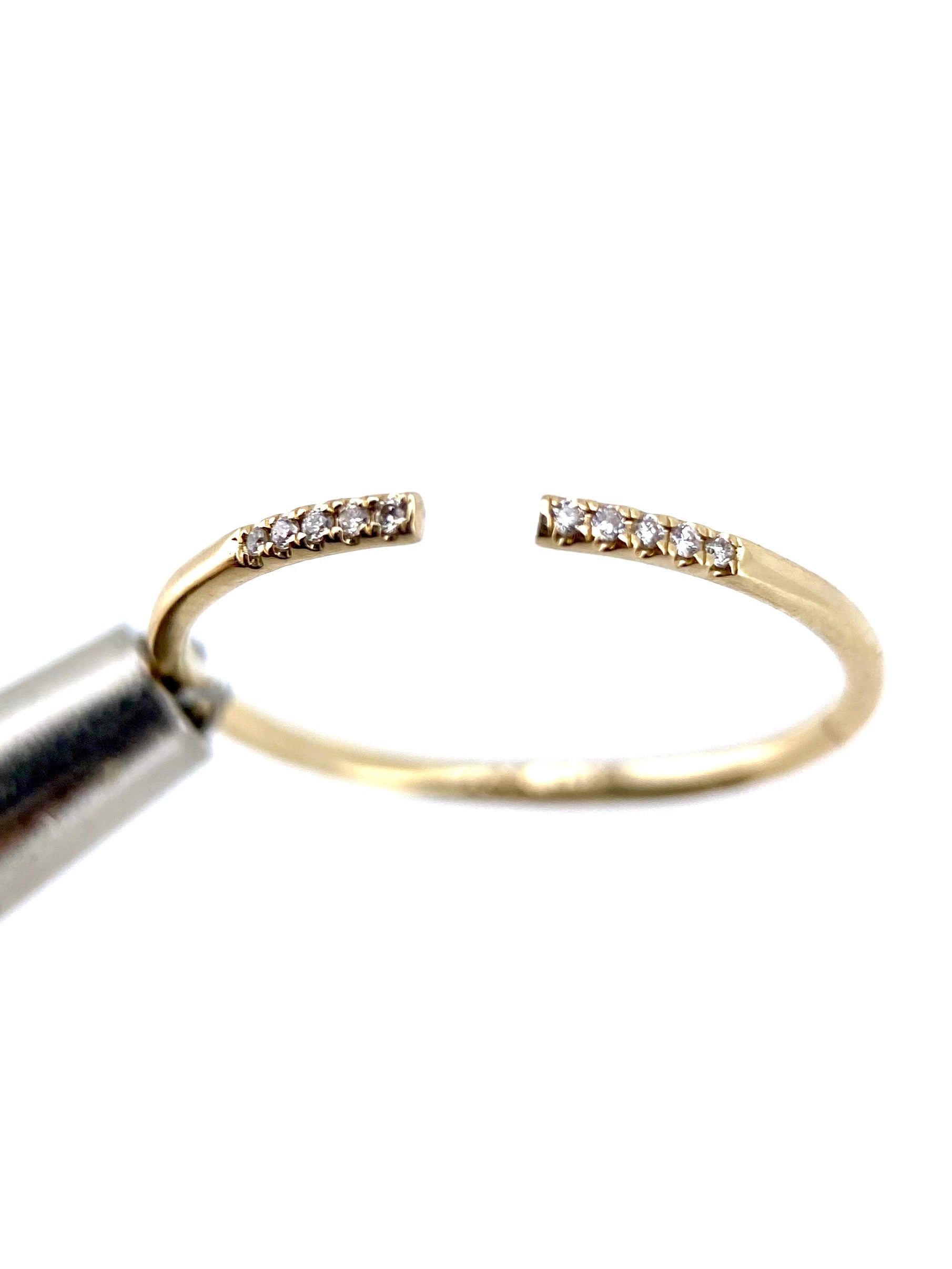 Churumbela Abierta 0.08ct Oro 14k Amarillo.            OF2353