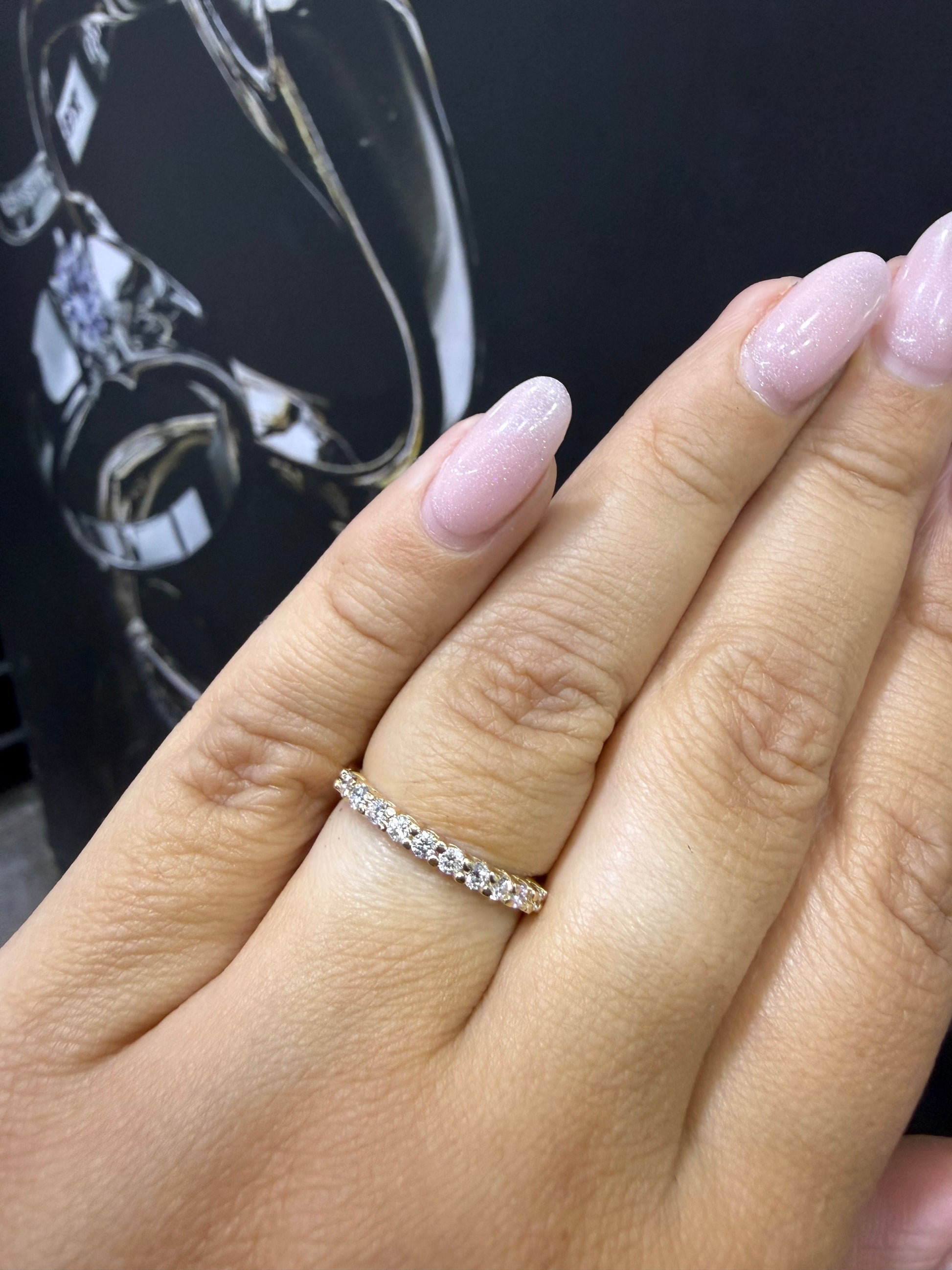 Churumbela Diamantes 0.33ct Oro 14k Blanco.            OF2380