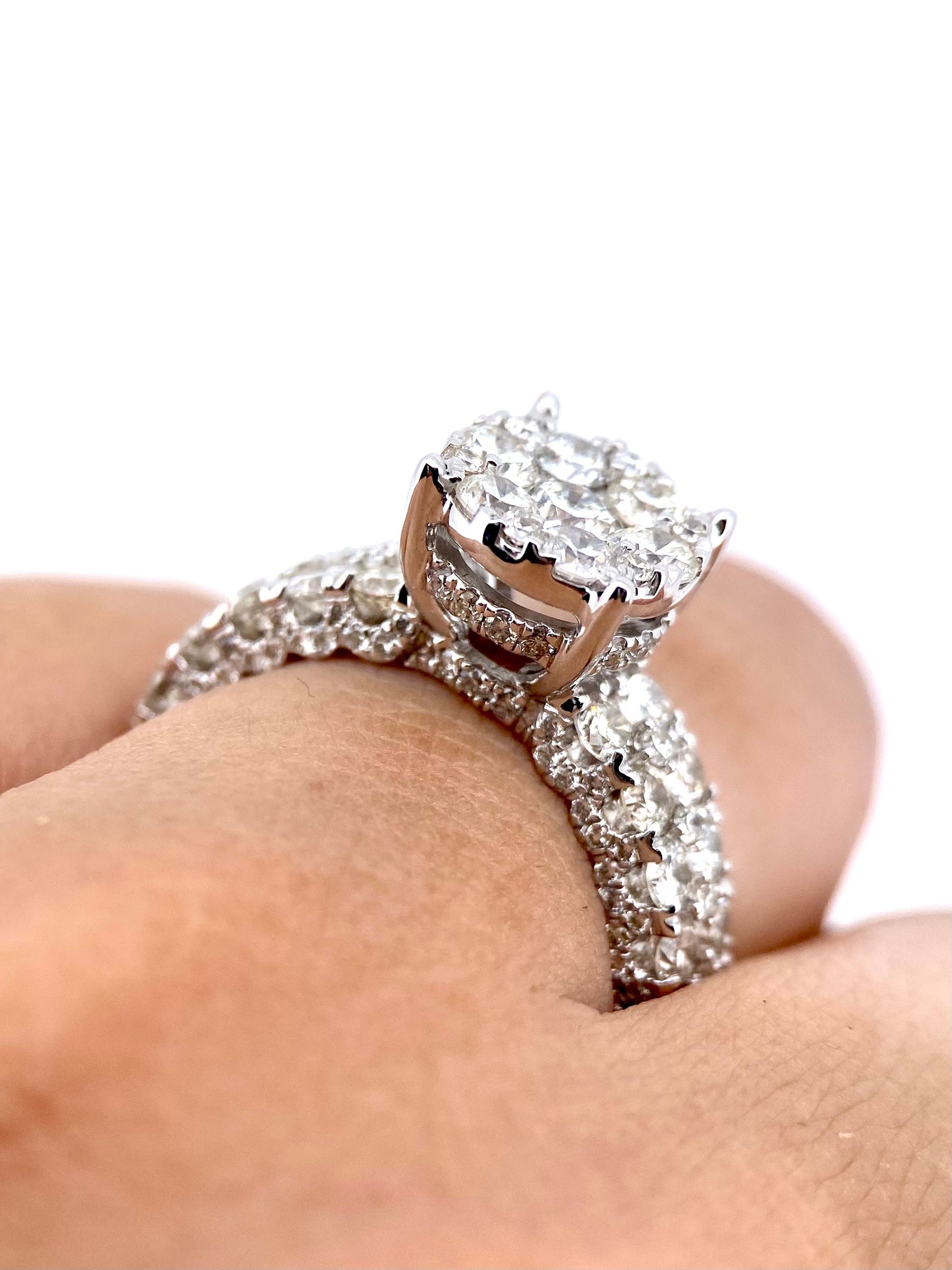 Oro Blanco 14k Redondo 3.65ct                               Anillo OF2379