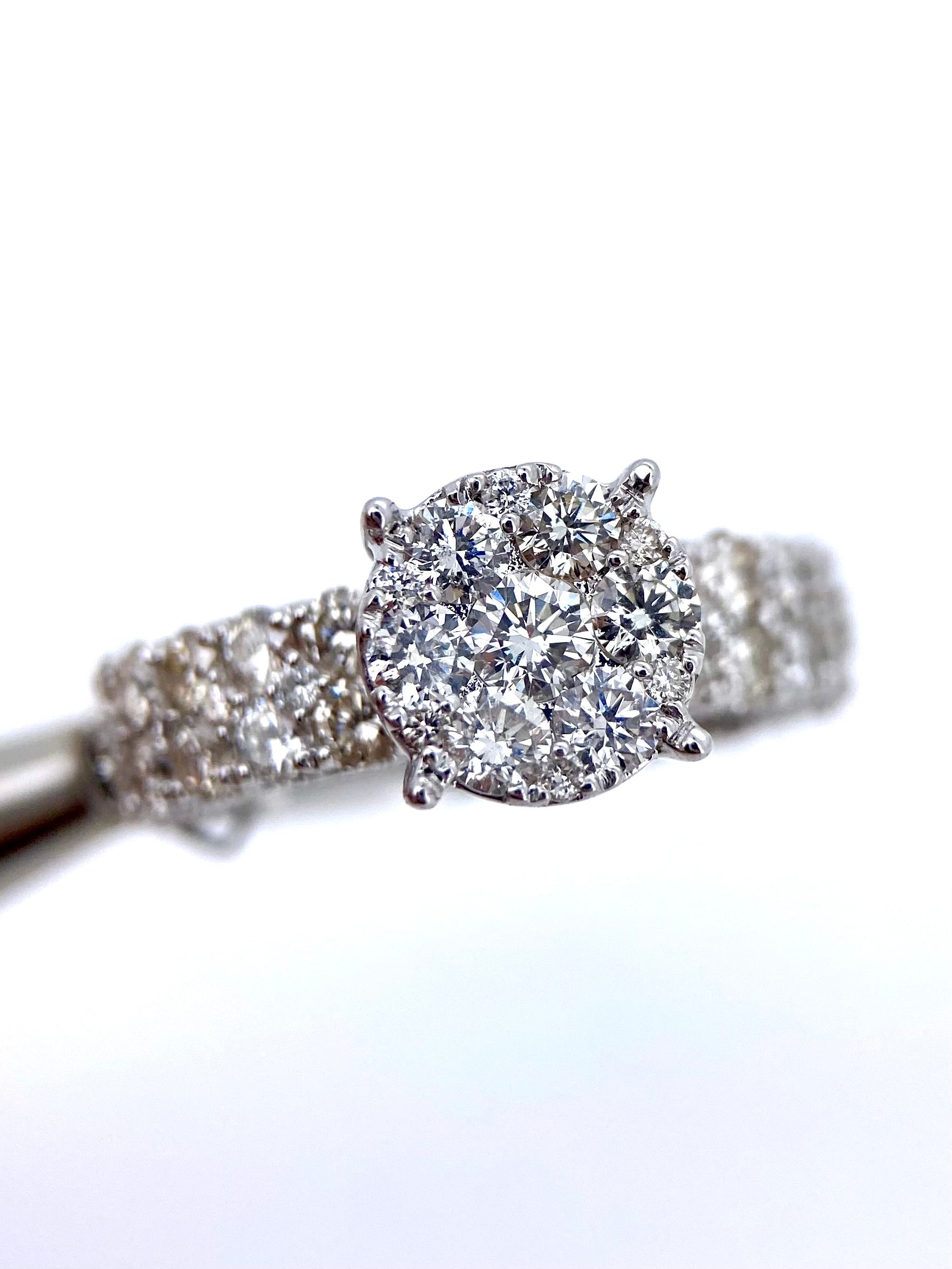 Oro Blanco 14k Redondo 3.65ct                               Anillo OF2379