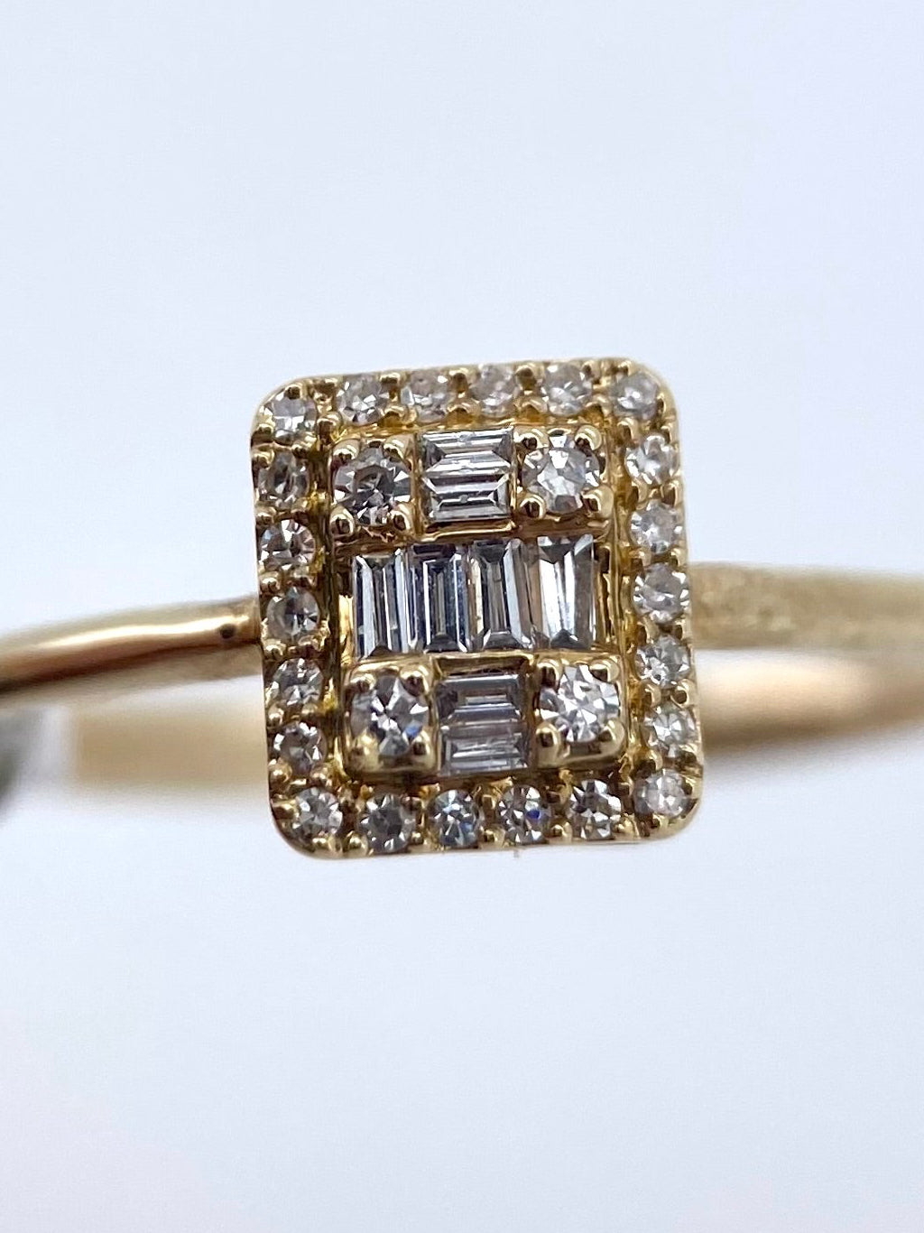 Oro Amarillo 14k Redondo 0.23ct de Diamantes Naturales                            Anillo Compromiso OF2139