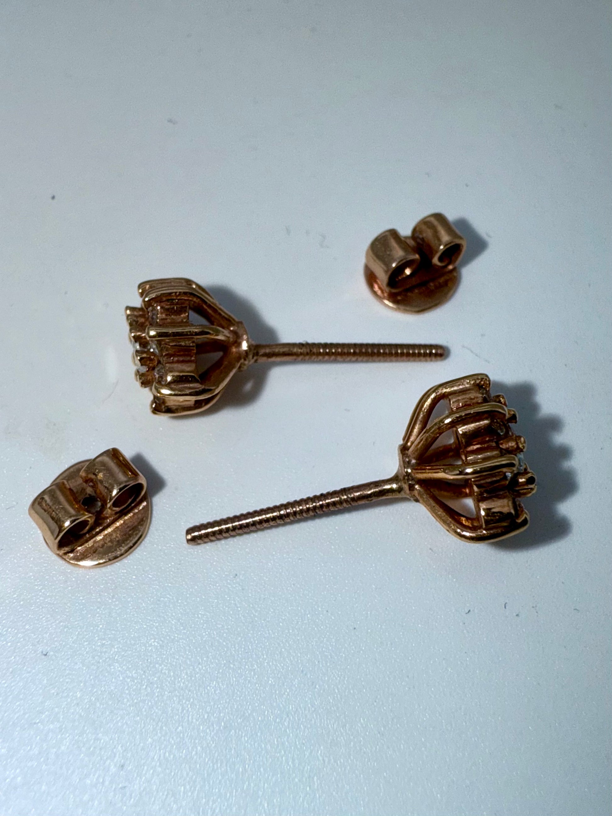 Broquel 0.25ct Oro 14k Rosa