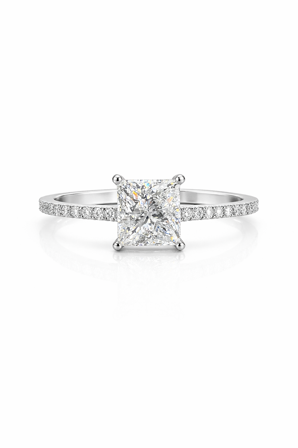 Diamante Laboratorio IGI Princess 1.01ct Oro Amarillo-Anillo de Compromiso