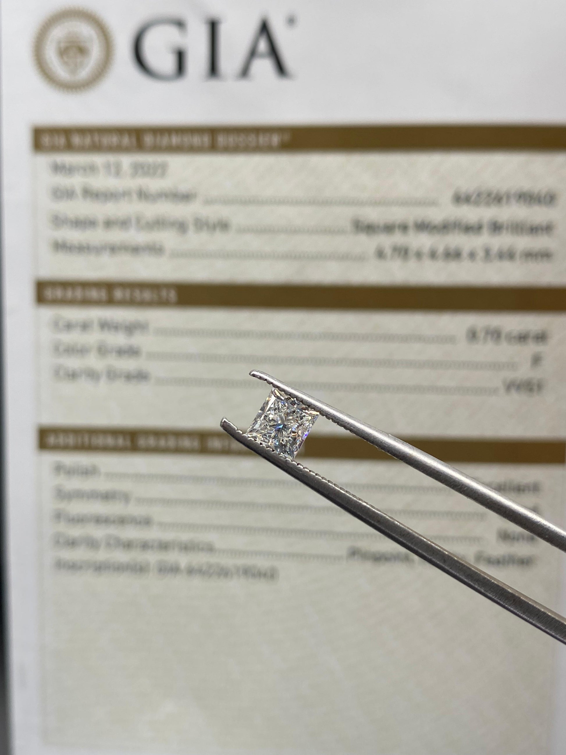 Princess 0.70ct Diamante GIA