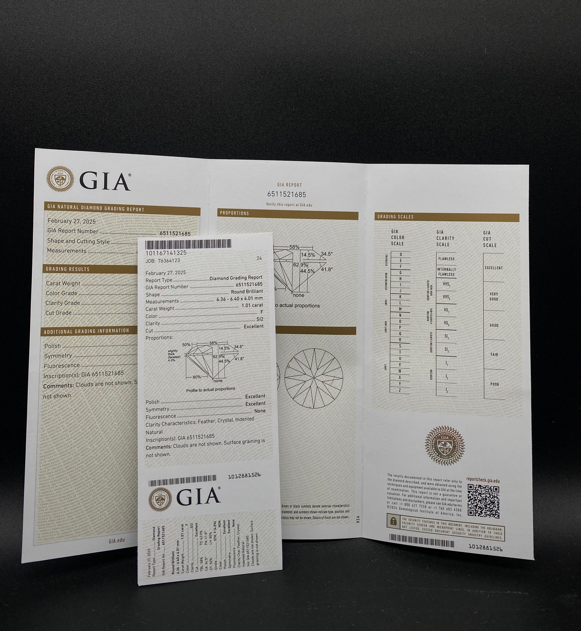 Redondo 1.01ct Diamantes GIA