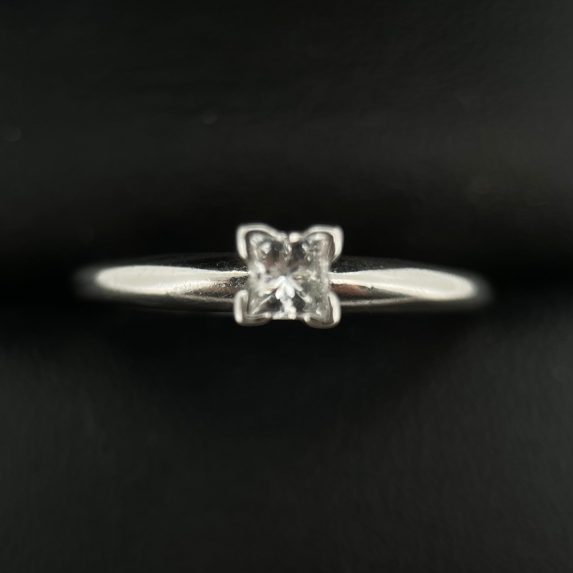 Anillo Compromiso Diamante 0.20ct Oro 14k Blanco