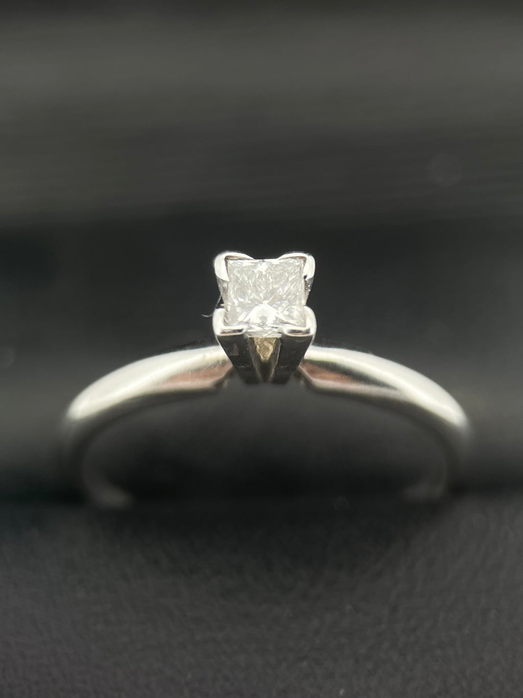 Anillo Compromiso Diamante 0.20ct Oro 14k Blanco