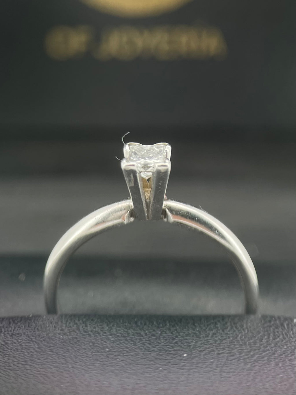 Anillo Compromiso Diamante 0.20ct Oro 14k Blanco