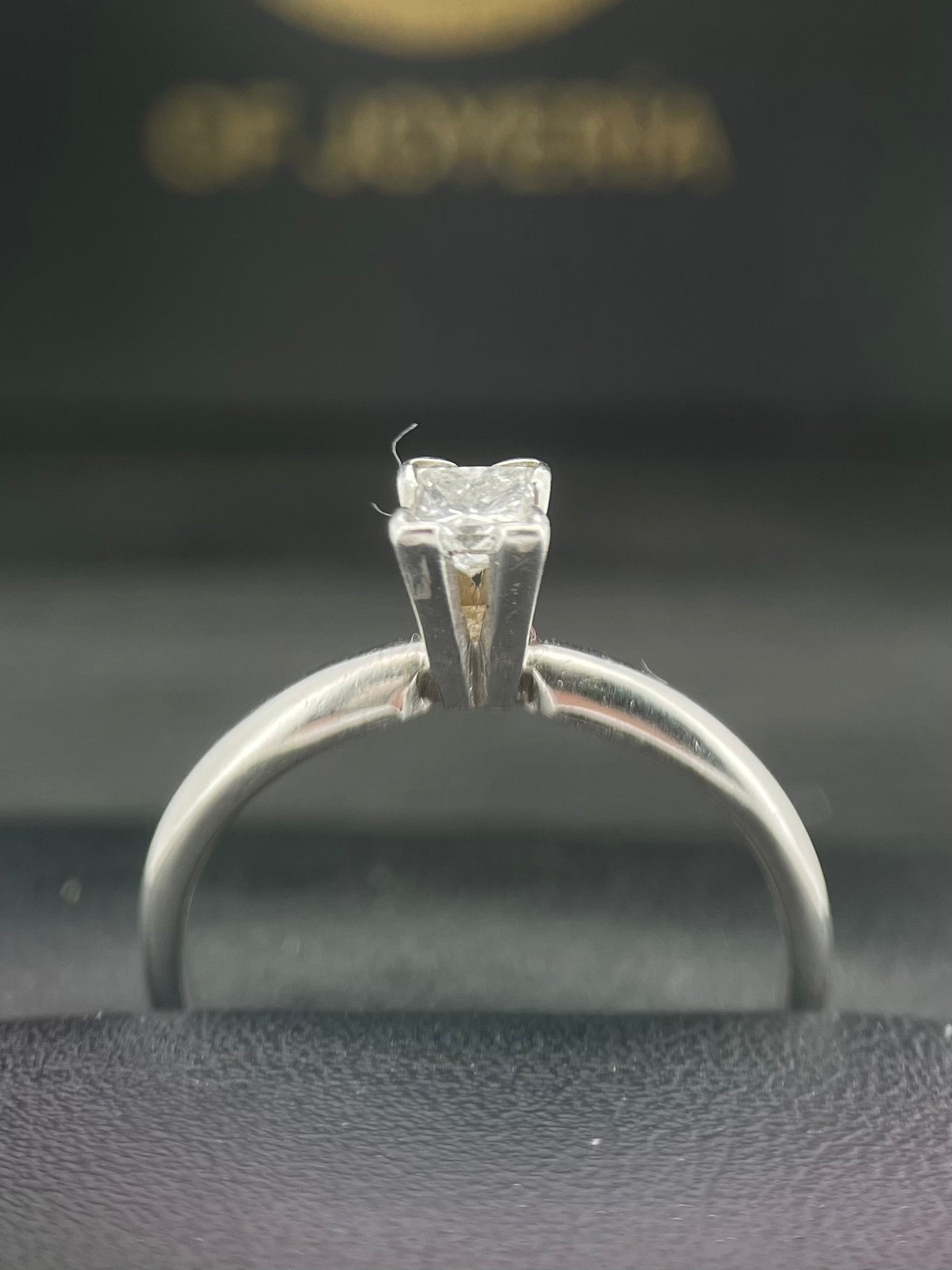 Anillo Compromiso Diamante 0.20ct Oro 14k Blanco