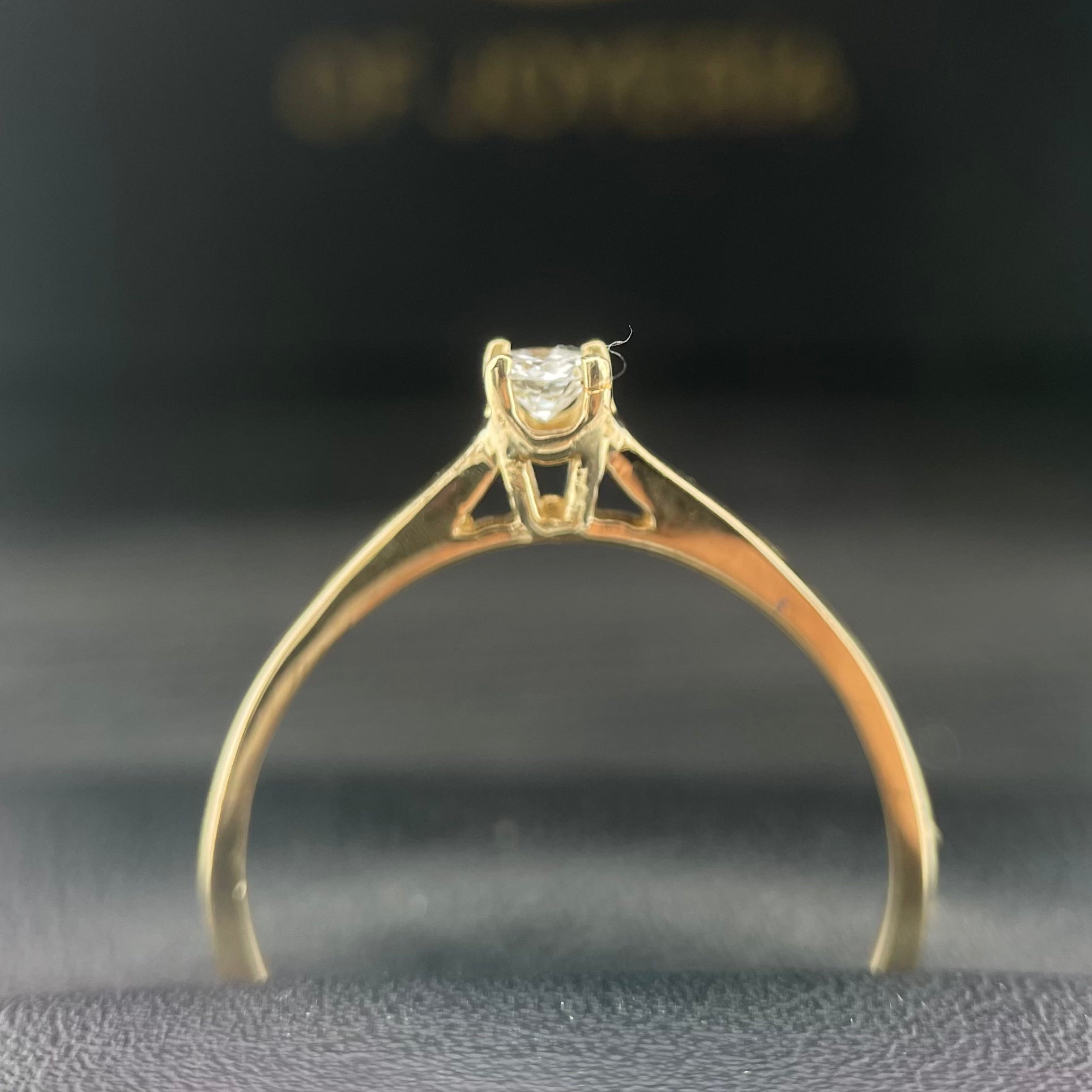 Anillo Compromiso Diamante 0.11ct Oro 14k Amarillo