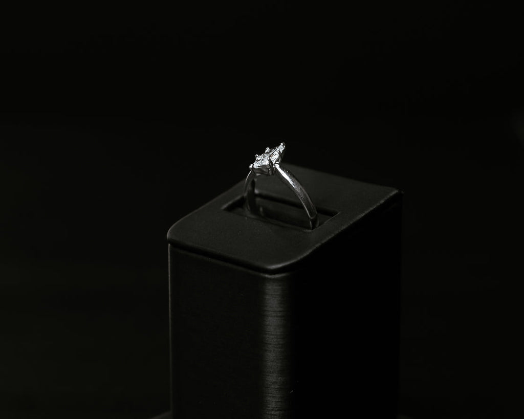 Anillo Compromiso Diamante 0.60ct Oro 14k Blanco