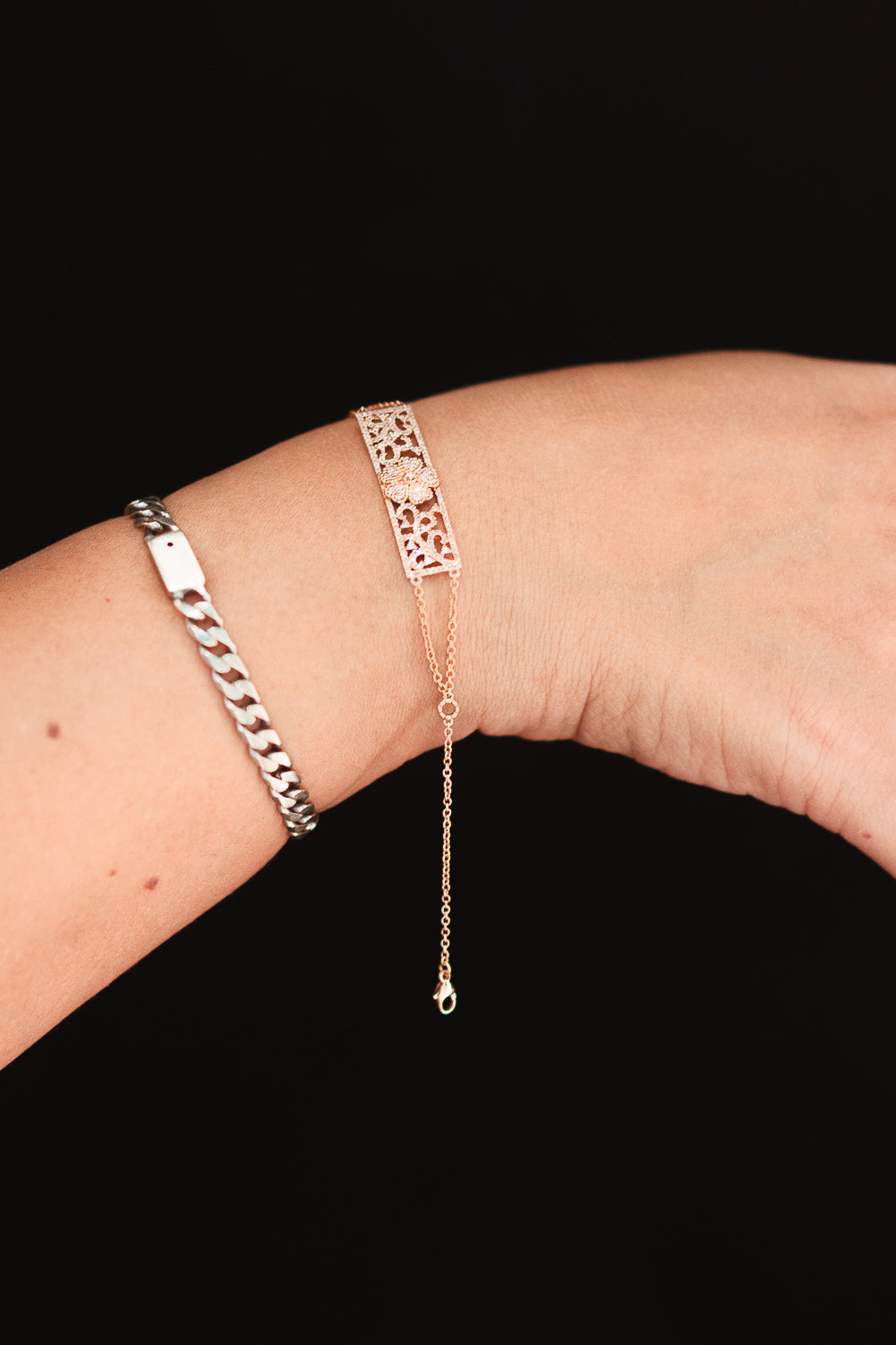Esclava con Diamantes 0.38ct Oro 14k Rosa